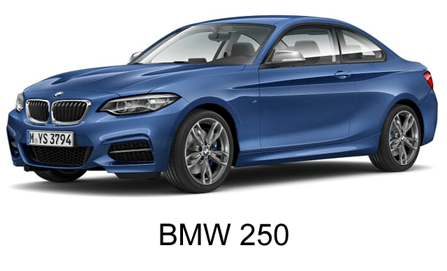 auto BMW 250 para transportacion ejecutiva en categoria de lujo